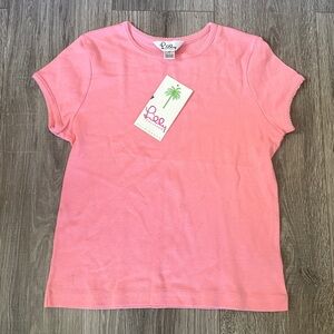 Girls Size 14 Lilly Pulitzer Coral Short Sleeve Tee NWT
